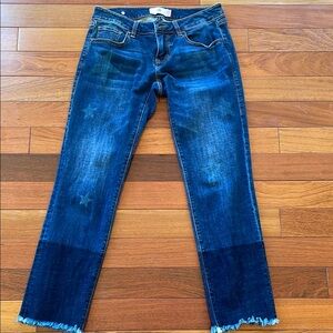 Cabi style 3937 Women's Blue Jeans with Star Pattern